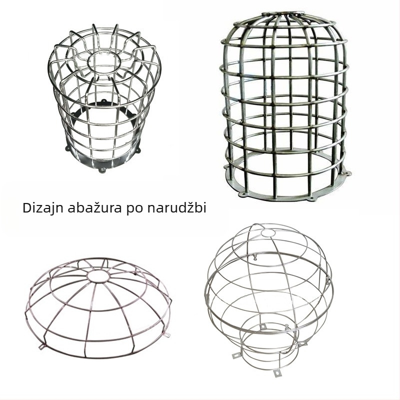 Nerđajući čelični zaštitni kućište svjetilke s metalnom mrežicom, prilagodljive dimenzije i debljina