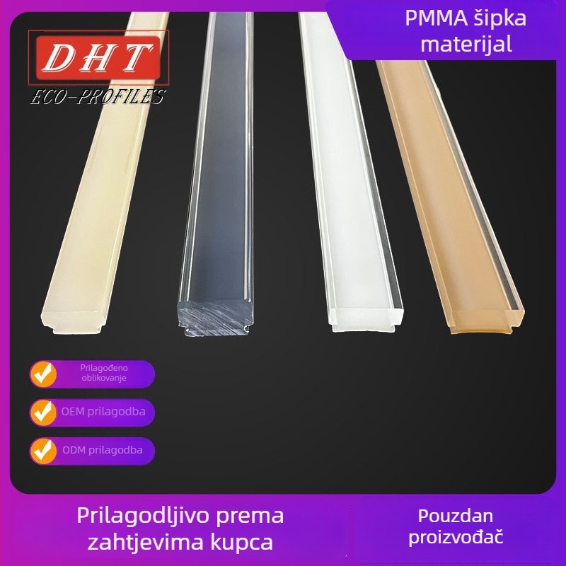 Akril dvobojna difuzijska šipka PMMA ekstrudirana
