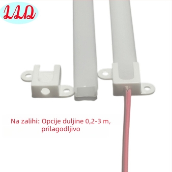 LED 12V čvrsto kućište za LED trakicu, prozirna PC cijev