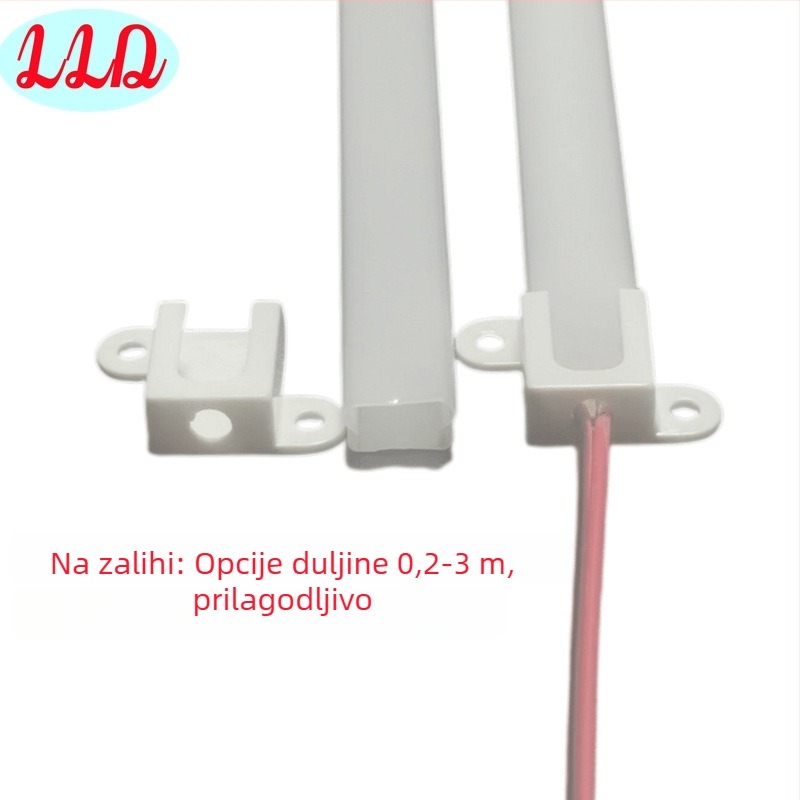 LED 12V čvrsto kućište za LED trakicu, prozirna PC cijev