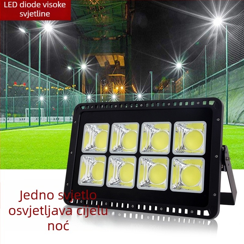 Vanjski LED reflektor, vodootporan, snažan reflektor za visoke stubove i trg, 100W/200W/400W, crno kućište
