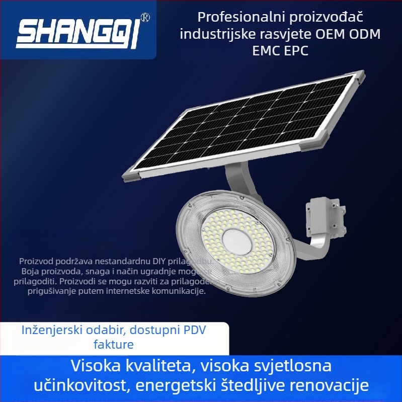 LED solarno ulično svjetlo za vanjsku upotrebu, vodootporno, visoke snage, IP65, za dom i vrt