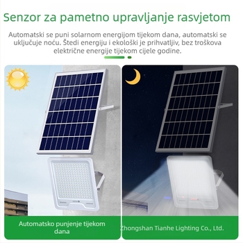 Solarna vanjska LED ulična lampa, IP67 vodootporna, ultra jaka rasvjeta za vrt i dvorište, visoke snage