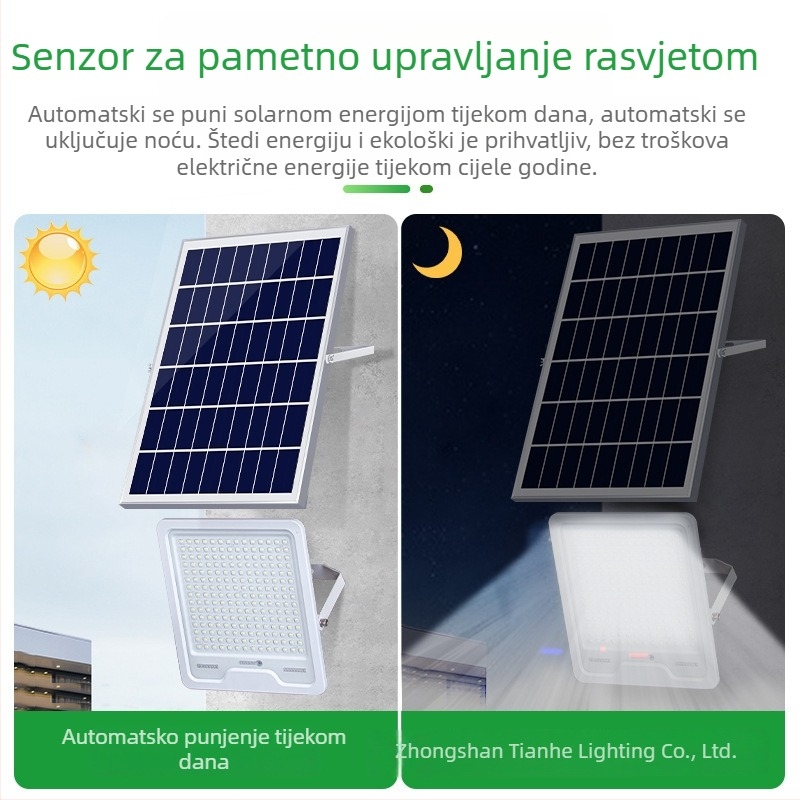 Solarna vanjska LED ulična lampa, IP67 vodootporna, ultra jaka rasvjeta za vrt i dvorište, visoke snage