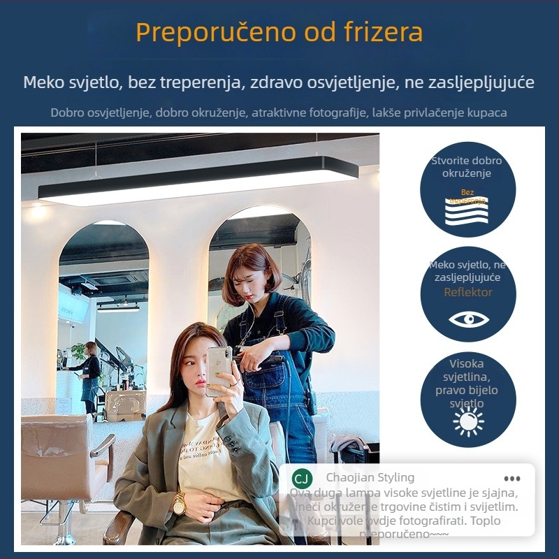 Lampa bez sjene za frizerski salon – stropna LED rasvjeta, 120 LED, 8000 lm, 6000K