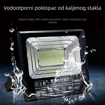 LED solarni reflektor za vrt i vanjsku rasvjetu, IP67, daljinsko upravljanje, 24 V