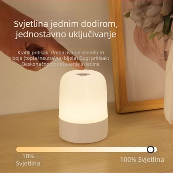 LED stolna lampa za zaštitu očiju s prilagođenim logom, noćna lampica uz krevet za spavanje i dojenje bebe, dekorativno atmosferično osvjetljenje, dodirno upravljanje