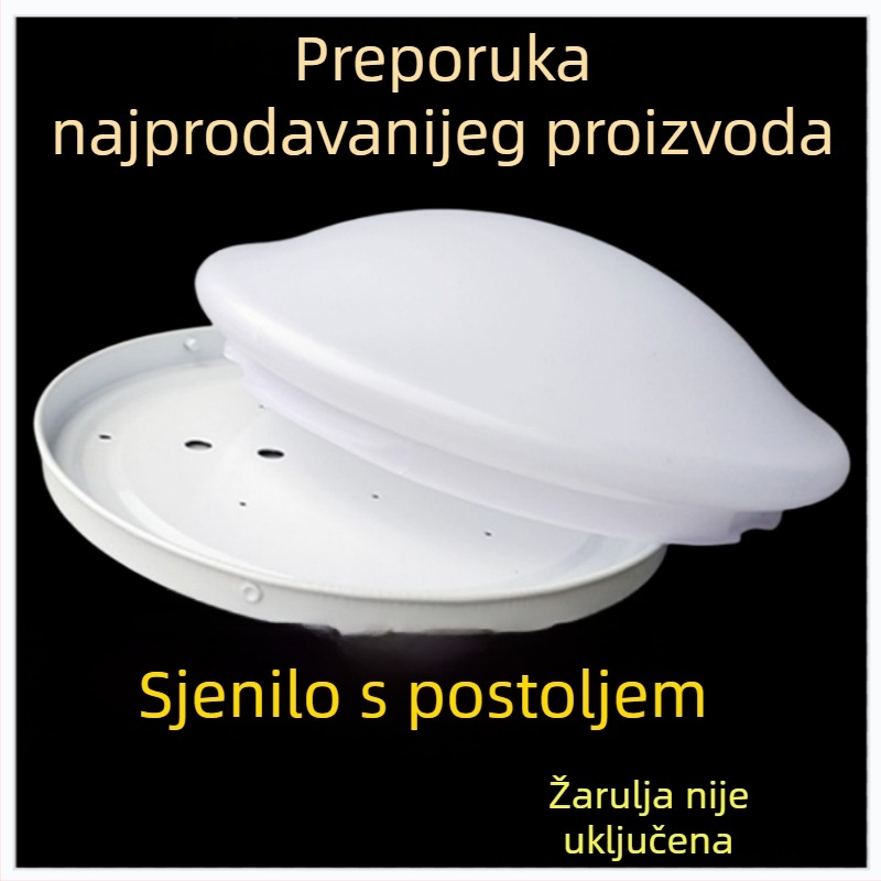 LED kružno stropno kućište svjetla s abažurem i željeznom bazom – DIY rasvjetno tijelo (bez žarulje) za spavaću sobu, hodnik i balkon