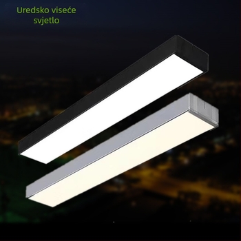 Kancelarijsko LED viseće svjetlo s dugom ugrađenom trakom u kvadratnom kanalu za izložbene dvorane
