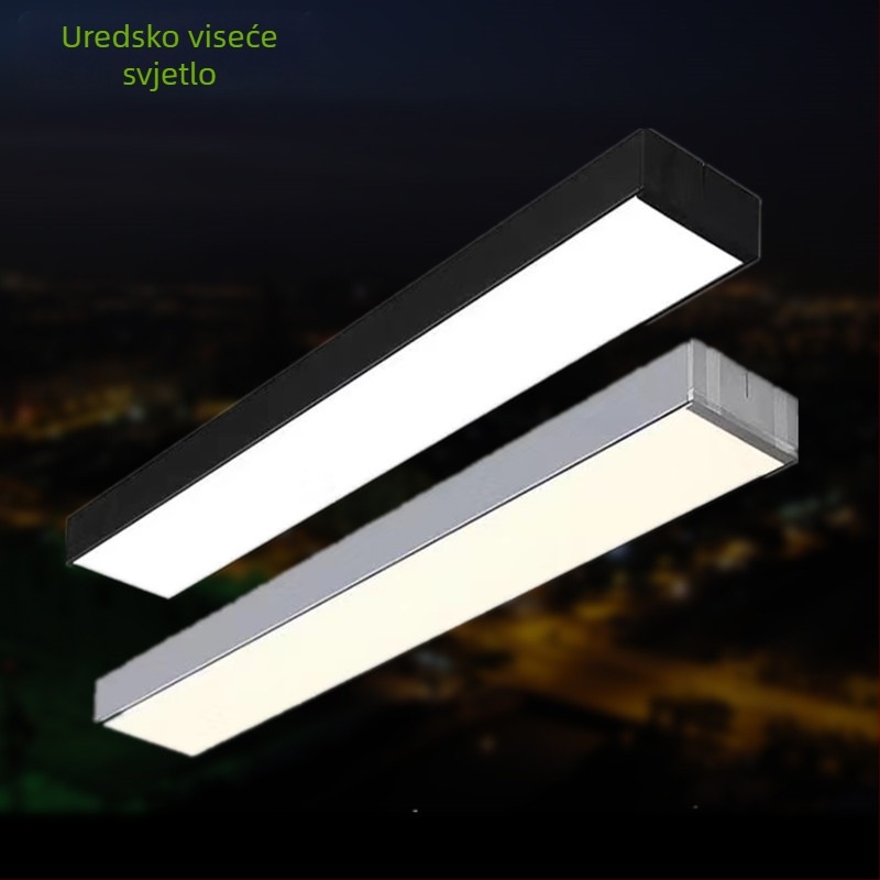 Kancelarijsko LED viseće svjetlo s dugom ugrađenom trakom u kvadratnom kanalu za izložbene dvorane