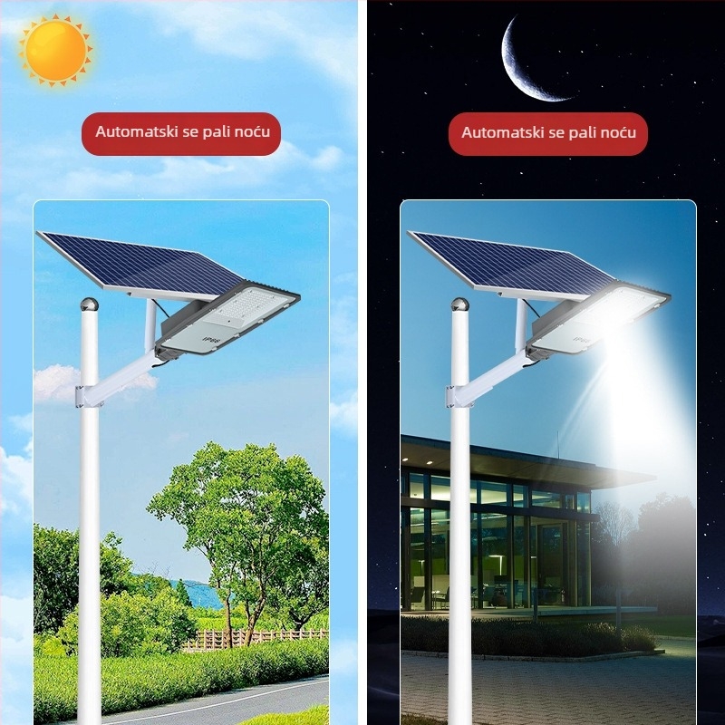2025 Solarna ulična svjetiljka 600W, vanjski vrt, vodootporna, automatsko uključivanje u sumrak, LED svjetlo