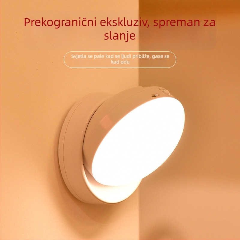 Senzorna noćna lampica za kućnu upotrebu, energetski učinkovita rasvjeta za spavaću sobu, kontrola zvukom i svjetlom, bežično svjetlo za hodnik i kupaonicu