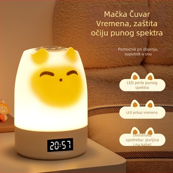 Crtić noćna svjetiljka za spavaću sobu, senzorna stolna lampa — 2025 novi model, noćno svjetlo za hranjenje beba, zaštita očiju