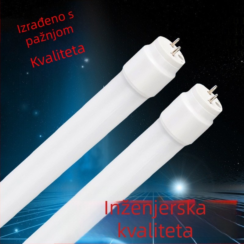 T8 LED staklena cijev, 20W, dnevna LED cijev, dijeljena T8 cijev s nosačem