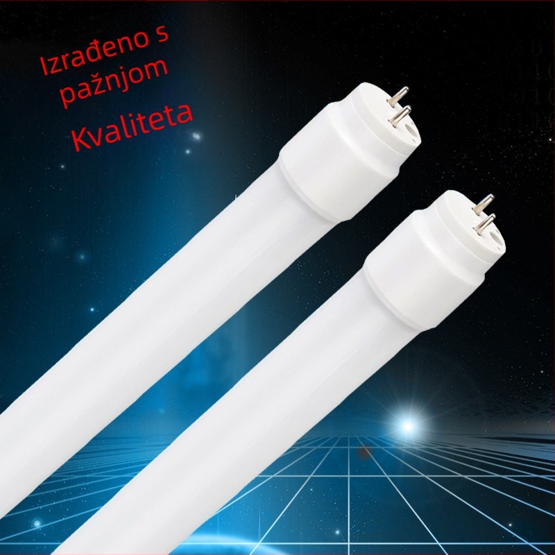 T8 LED staklena cijev, 20W, dnevna LED cijev, dijeljena T8 cijev s nosačem