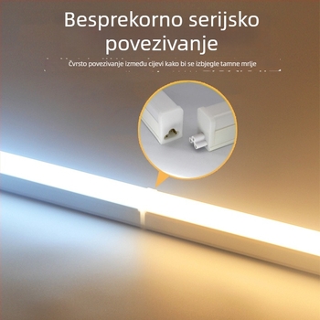 LED cijev T5 integrirana, kvadratna od PVC-a, duljina 1,2 m, ultra jarko dnevno svjetlo