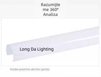 LED dnevna svjetiljka za uštedu energije, LED cijev T8 s integriranim nosačem, duljine 0.6/0.9/1.2 m, jednostrani ili dvostrani ravni poklopac