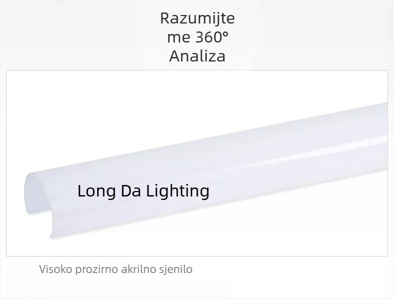 LED dnevna svjetiljka za uštedu energije, LED cijev T8 s integriranim nosačem, duljine 0.6/0.9/1.2 m, jednostrani ili dvostrani ravni poklopac