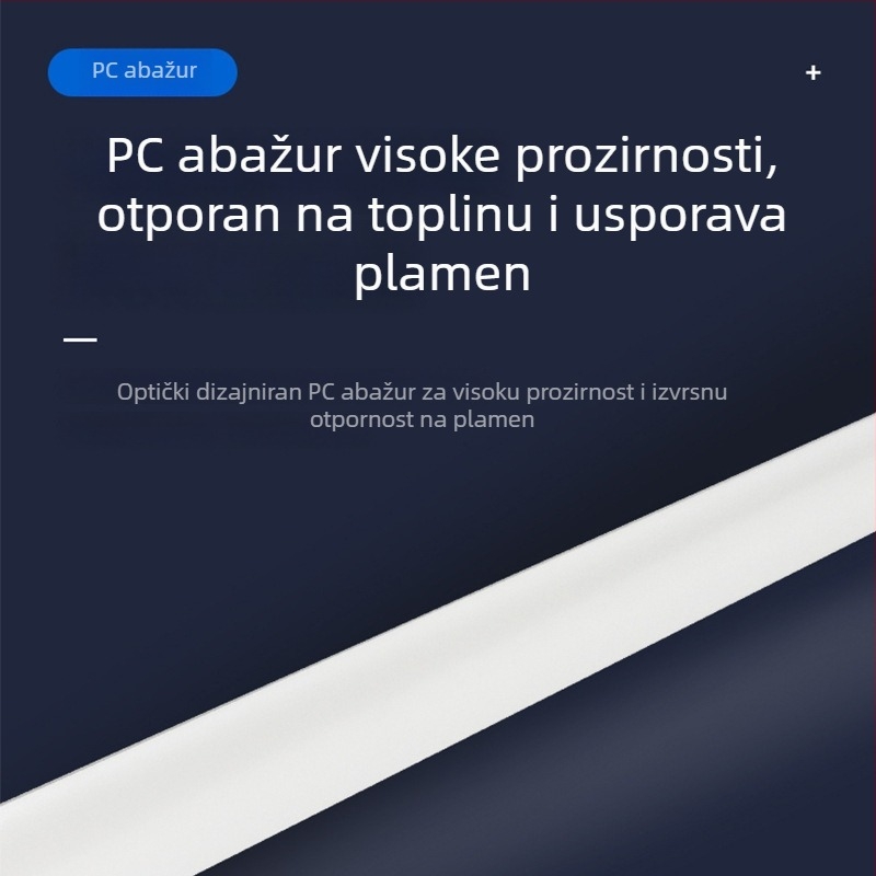 T8 LED cijev, plastična, podijeljeni dizajn, duljina 1,2 m, 16 W, 220 V, G13, 96x2835 LED, 5000 lm, CRI 75, IP20, unutarnje osvjetljenje