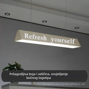 Kreativna akrilna LED viseća svjetiljka s izrezbarenim logom za blagajne, restorane, kafiće, trgovine milk tea i šankove
