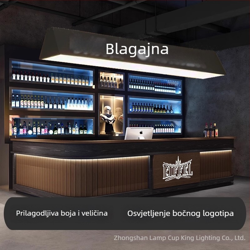 Kreativna akrilna LED viseća svjetiljka s izrezbarenim logom za blagajne, restorane, kafiće, trgovine milk tea i šankove