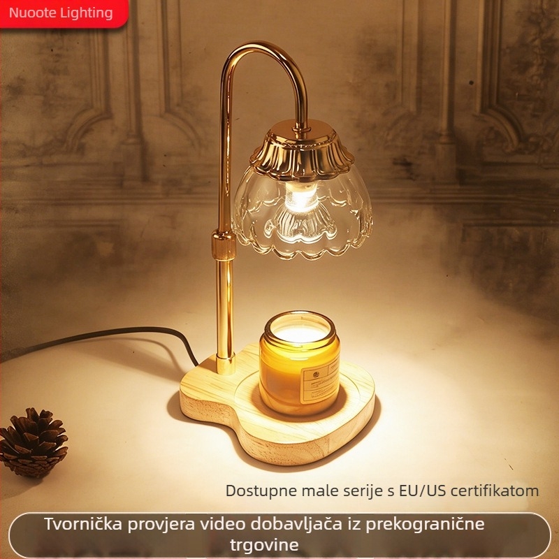 Noćna lampa za noćni ormarić s taljenjem voska, visokokvalitetan dojam, romantična atmosfera, kompaktno noćno svjetlo, aromaterapija