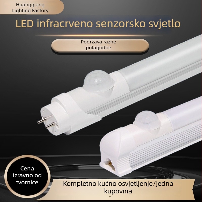 LED infracrvena pametna senzorna cijev za rasvjetu garaže i hodnika, integrirana ili podijeljena, prilagodljiva duljina