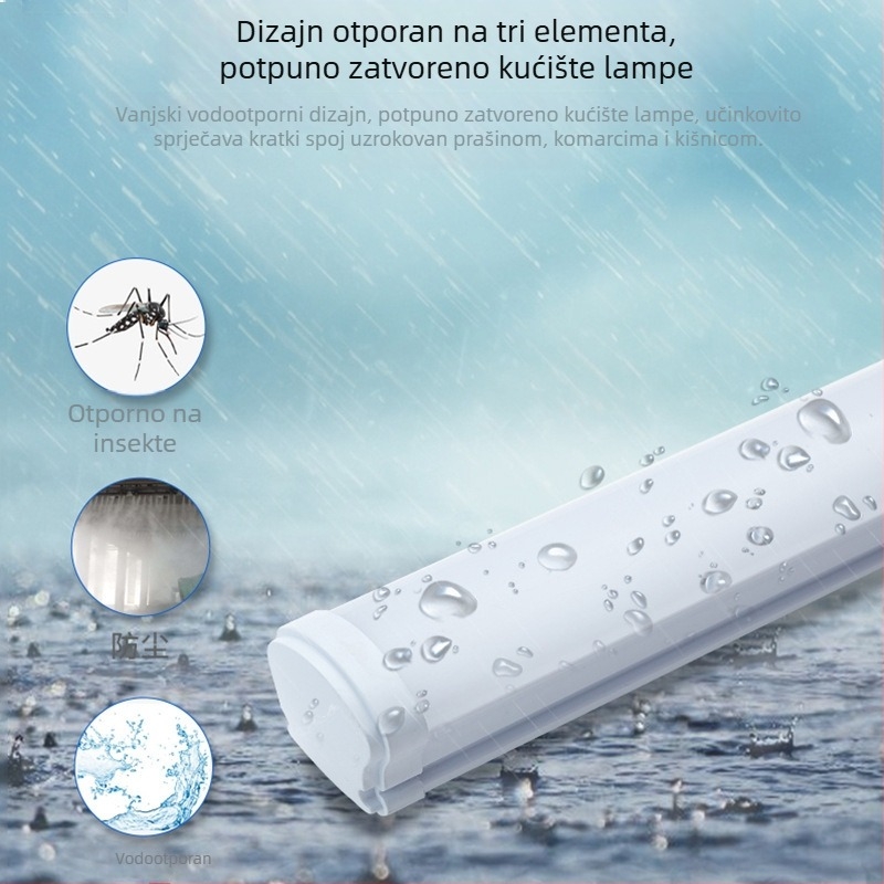 LED cijev s trostrukom zaštitom za vanjsku upotrebu, vodootporna, visoka svjetlost, energetska ušteda, integrirano osvjetljenje za skladišta u hladnjacima, otporno na prašinu.