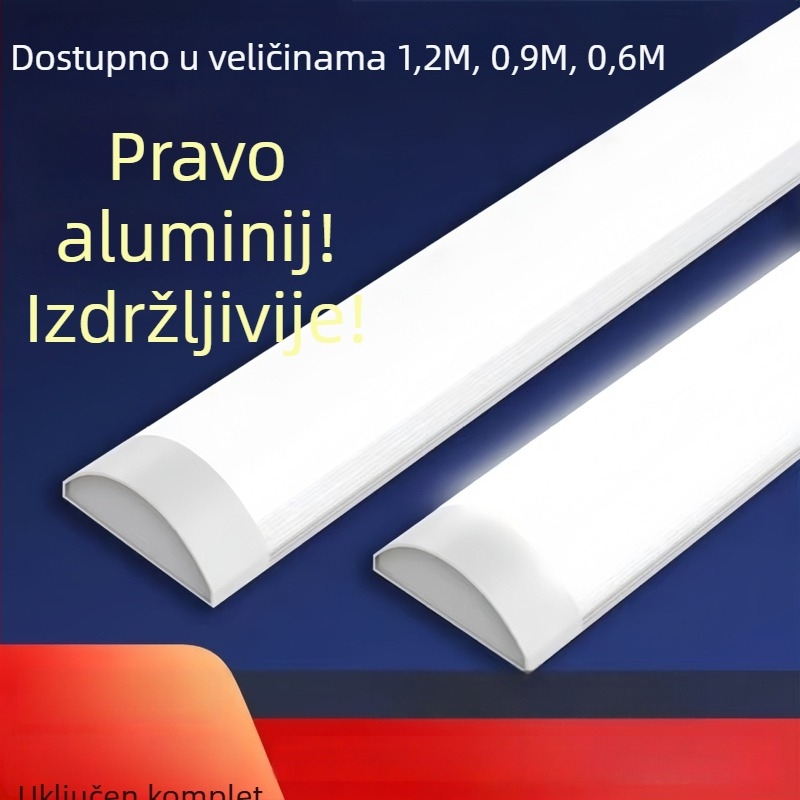 LED duga trakasta svjetiljka, ultra jaka svjetlost, energetski učinkovita dnevna rasvjeta, integrirano uredsko rasvjetno svjetlo za dom, pročišćavajuća svjetiljka s trostranom zaštitom