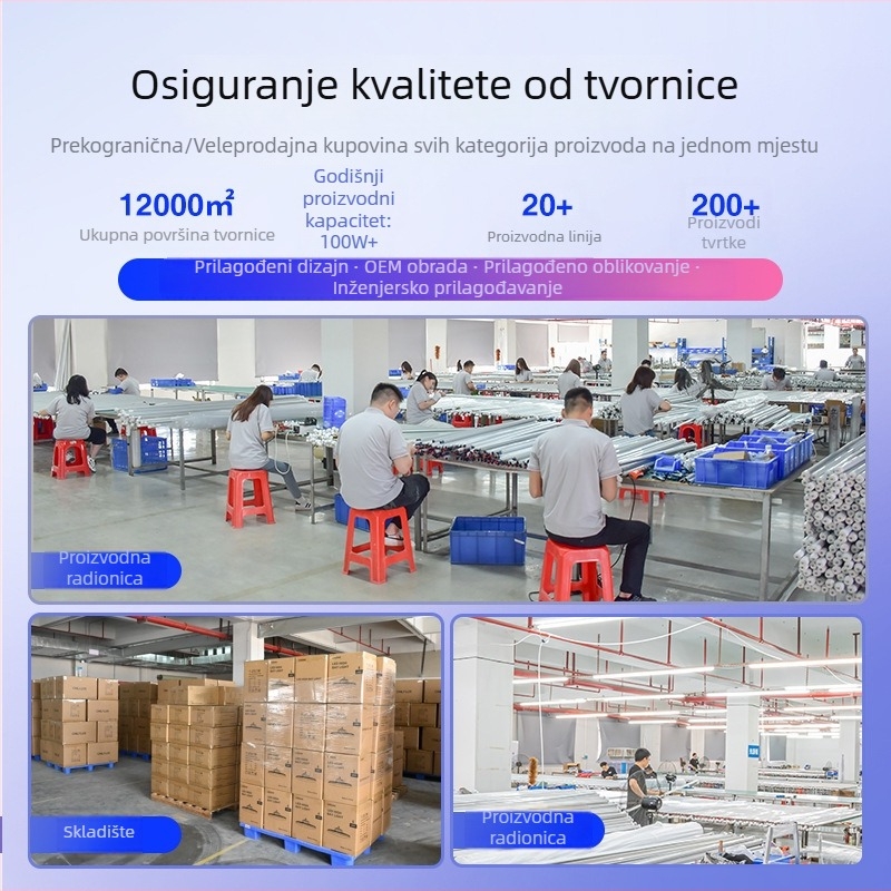 ETL certificirana LED cijev u T-obliku, visoka učinkovitost 130 lm/W, trgovinsko osvjetljenje, duljina 1,2 m / 2,4 m