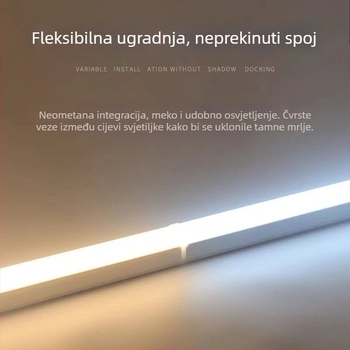Ugrađena LED T5/T8 cijev, široki naponski raspon 85–110V, 180° snop, 96 LED-ova 2835, 23 lm po LED-u