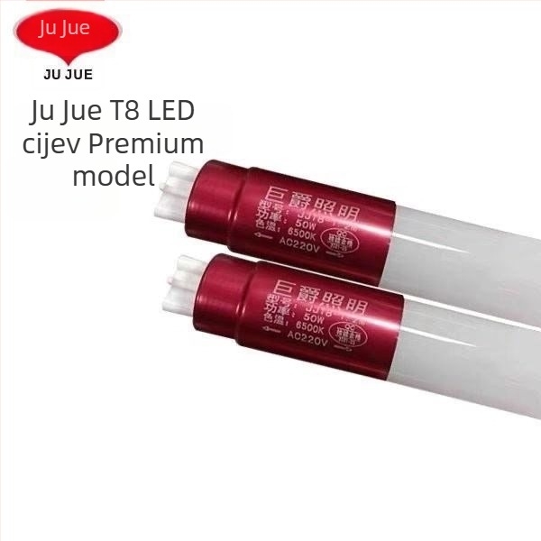Jujue LED T8 duga LED cijev s energetskom uštedom, napajanje s obje strane, duljine 1,2 m, 50 W, visoka svjetlina