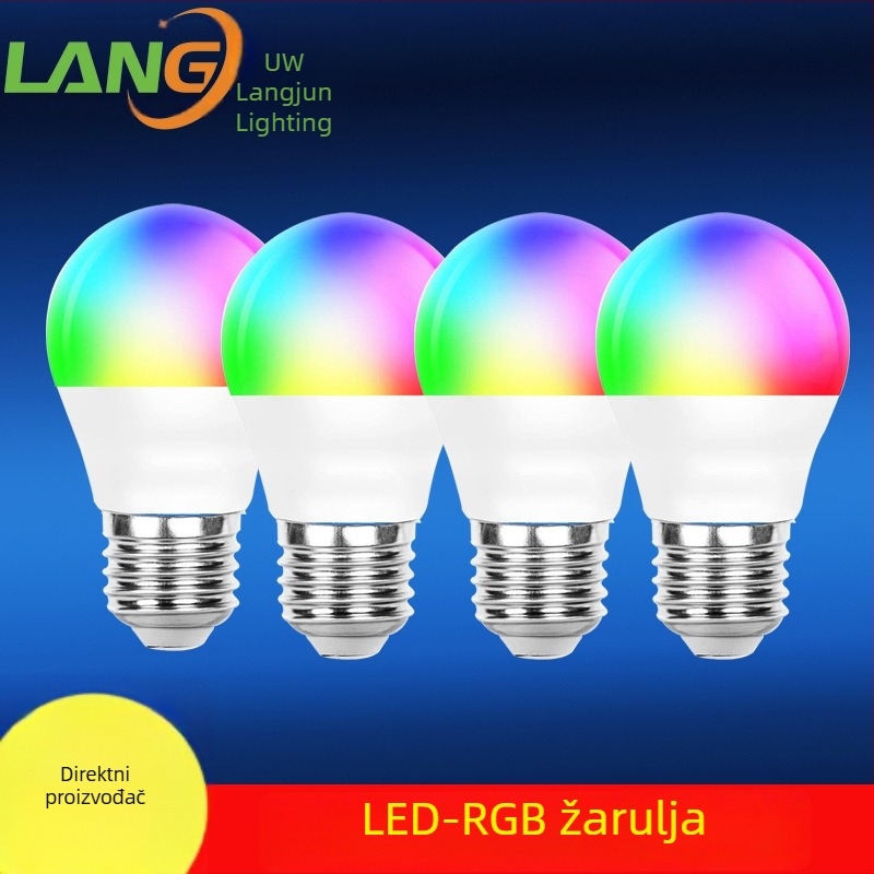 LED RGB ambijentalna žarulja A60, plastično obloženo aluminijsko kućište, daljinsko upravljanje, E27, dimabilna