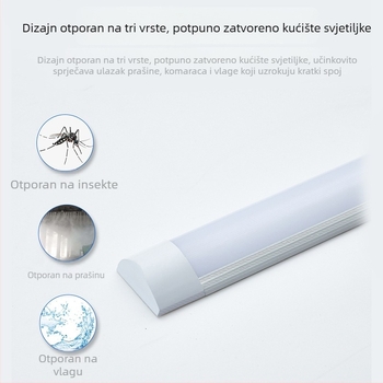 LED lampa za pročišćavanje s otporom na prašinu i držačem od aluminija, integrirana LED cijev s trostranom zaštitom