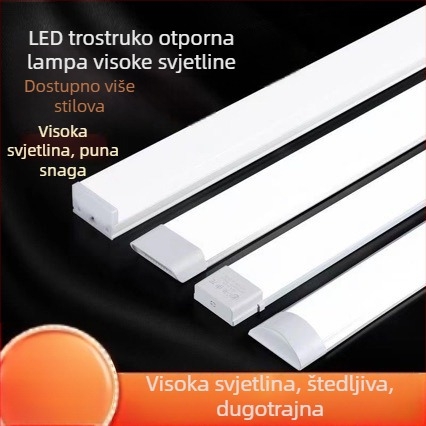 LED integrirana traka rasvjeta, štedljiva energija, ultra‑jasno dnevno svjetlo, komplet, za ured i dom, cijevica za pročišćavanje s trostranom zaštitom