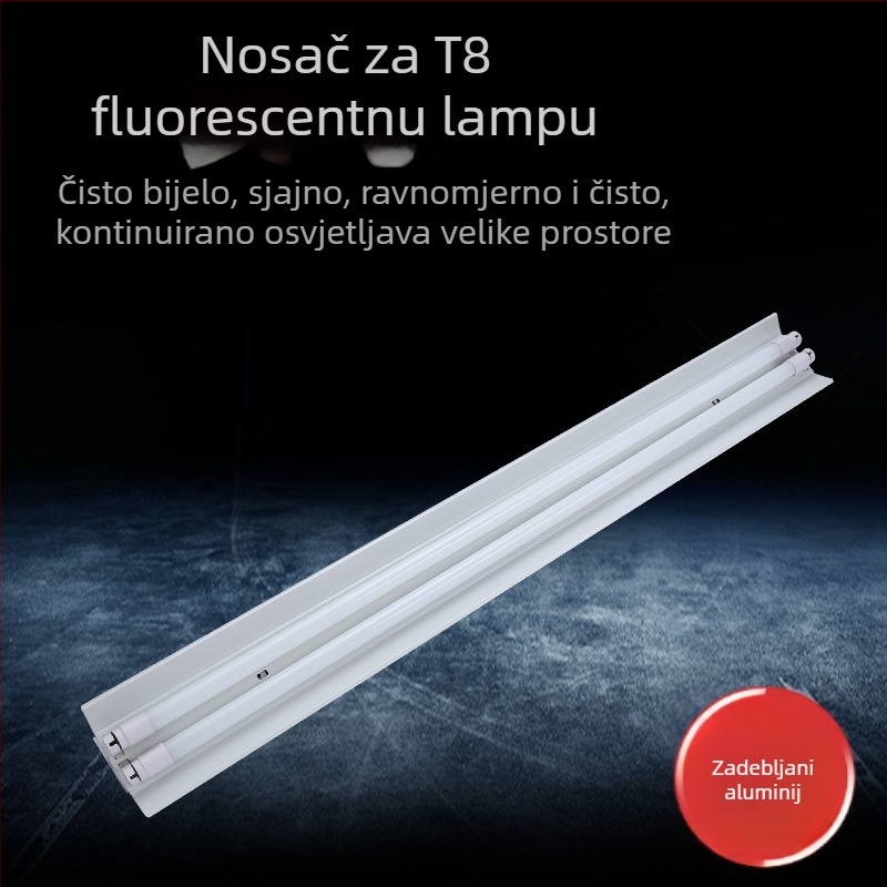 LED hitna fluorescencijska lampa T8 – dvostruka cijev s poklopcem, stojeća lampa za ploču