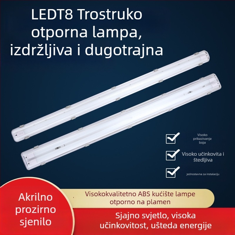 LED T8 dvostruka trostruka zaštita nužna fluorescencijska lampa s nosačem