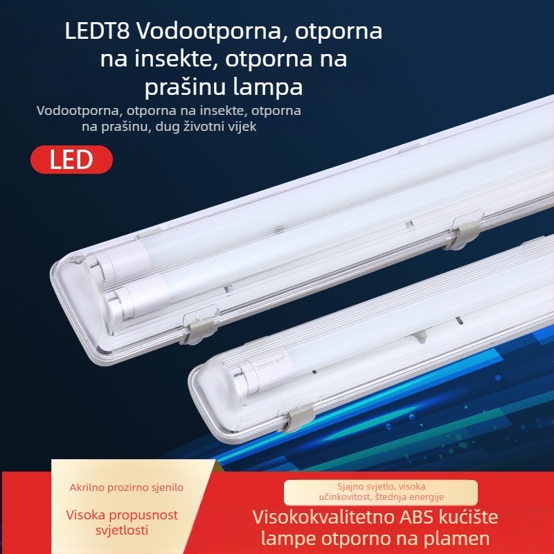 LED T8 dvostruka trostruka zaštita nužna fluorescencijska lampa s nosačem