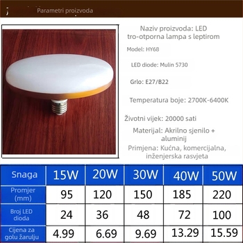 LED leptir-lampa u zlatnoj boji, E27, energetski učinkovita, IP43 zaštita, ultra jaka svjetlost