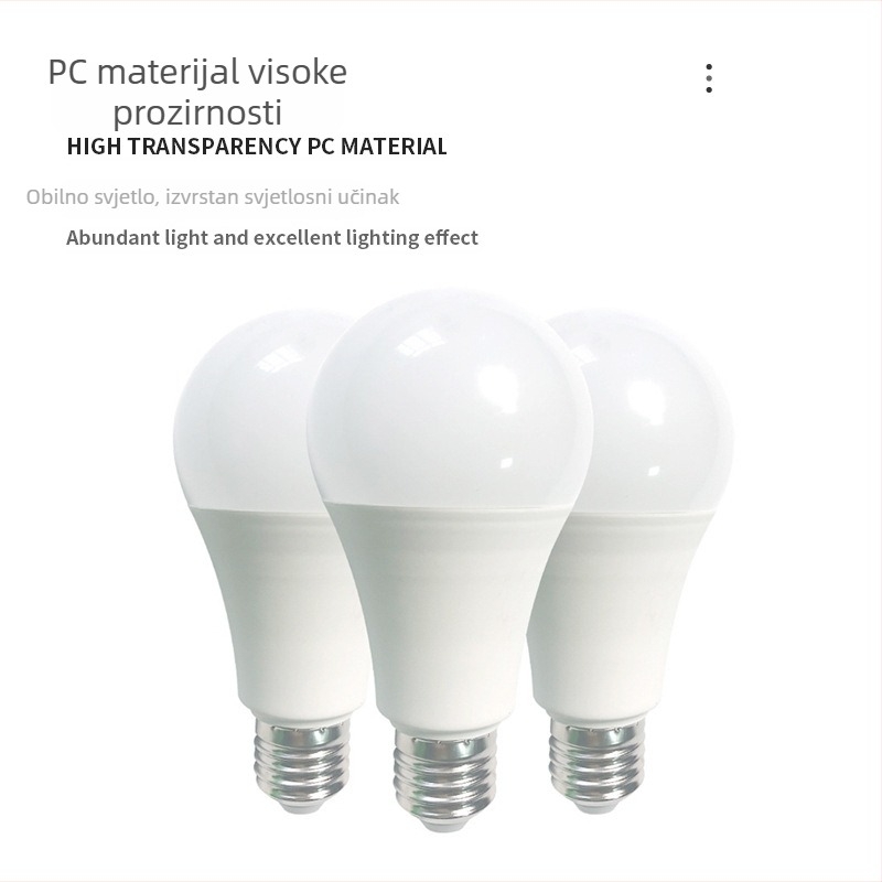 LED žarulja E27 s plastičnim premazom na aluminijskoj bazi, 13W, visoka svjetlost, ušteda energije, za kućnu upotrebu