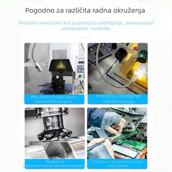 LED fleksibilna svjetiljka malog napona za strojeve, 12–24V, radna rasvjeta
