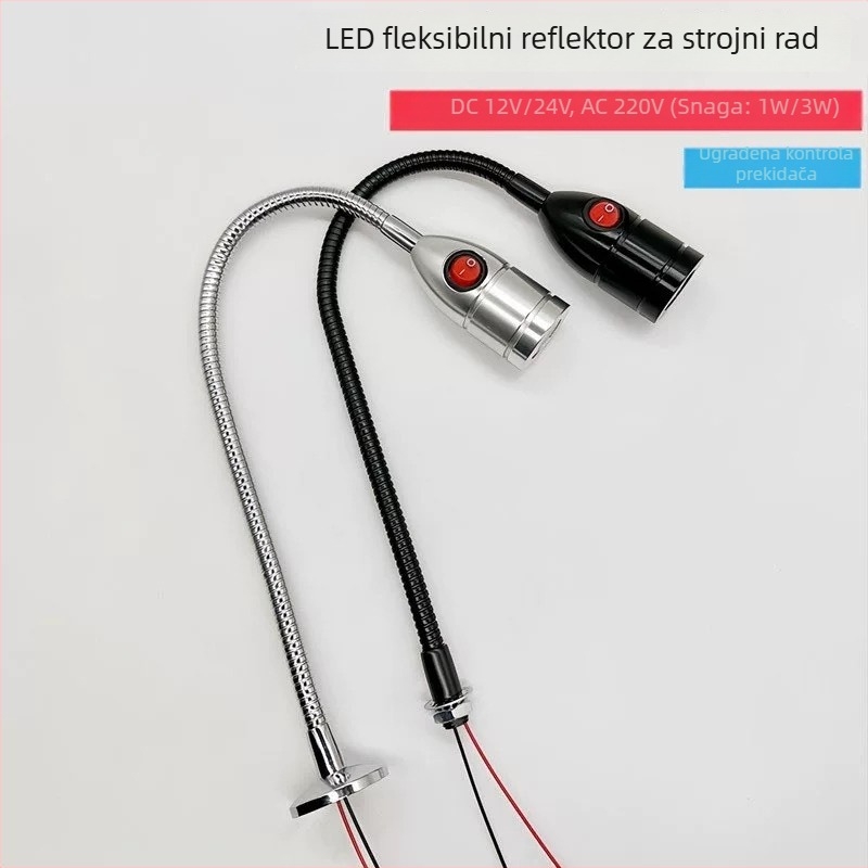 LED fleksibilna svjetiljka malog napona za strojeve, 12–24V, radna rasvjeta