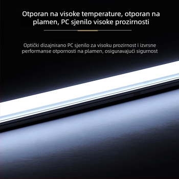 T8 staklena LED cijev, duljina 1.2 m, 18 W, G13 priključak, 220 V, 1500 lm, CRI 75, kut zračenja 180°