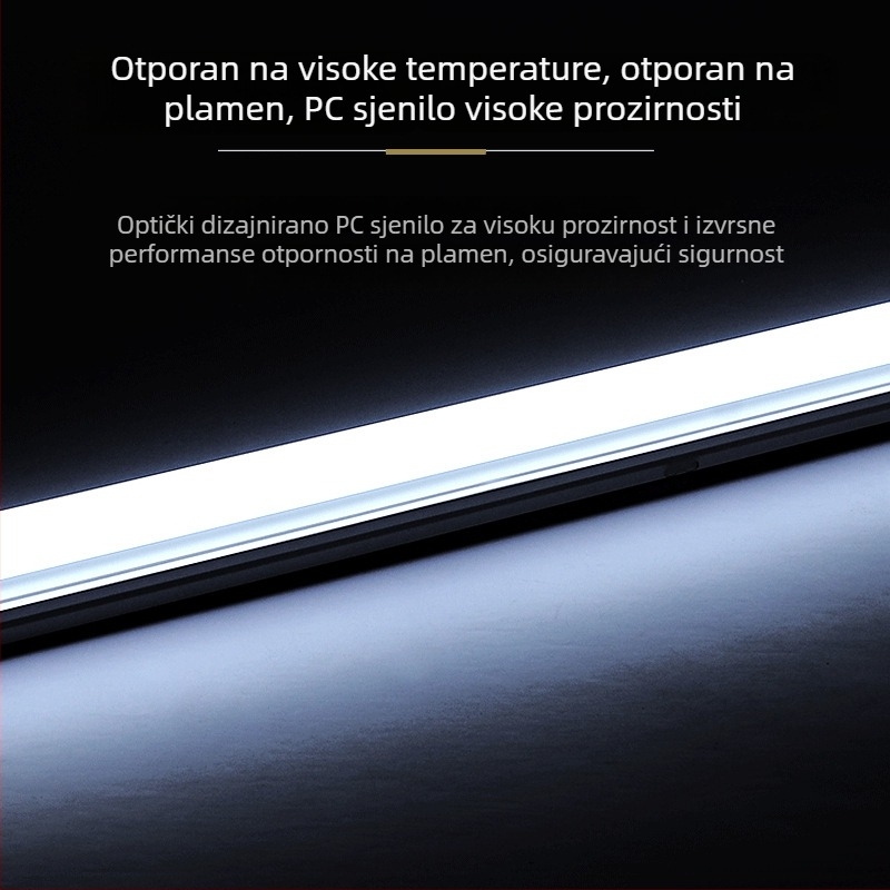 T8 staklena LED cijev, duljina 1.2 m, 18 W, G13 priključak, 220 V, 1500 lm, CRI 75, kut zračenja 180°