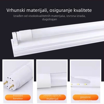 LED dnevna tubica – puni komplet, iznimno svijetla, za tvornicu ili dom, staklena cijev duljine 1.2 m