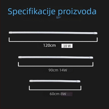 LED T8 staklena cijev, visoka svjetlost, duljina 1,2 m, G13 priključak