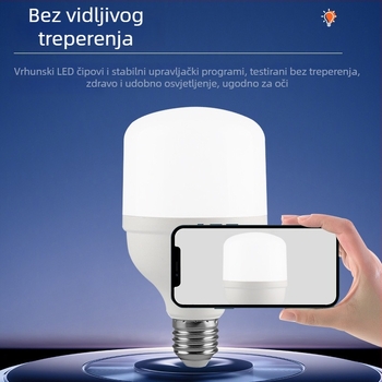 E27 navojna kućna štedljiva žarulja, zaštita očiju, bez treptanja, visoka snaga, visoka svjetlina, 5W-50W, 220V