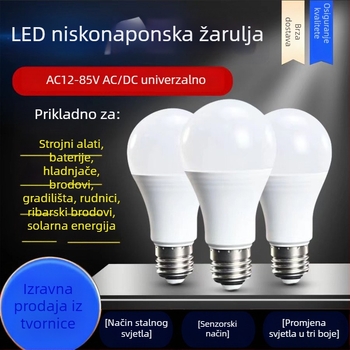 LED niskonaponska žarulja s detekcijom pokreta i radarno-mikrovalnim senzorom, upravljanje zvukom i svjetlom, za 12/24/36V i 48V vozila i brodove