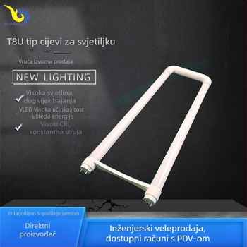 T8 LED cijev u obliku U, 0.6 m, 18 W, AC100–277 V