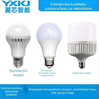 LED žarulja s plastičnim premazom aluminijskog kućišta, energetski učinkovita, visokog sjaja, 5W/15W/18W/40W, konstantan tok